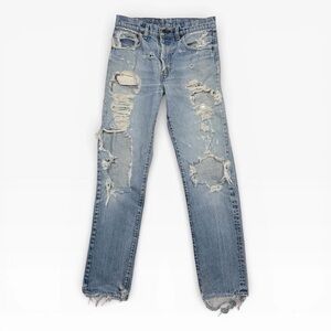 Vtg 90s Levi’s 505 Mid Rise Straight Leg Distressed 28” X 30”